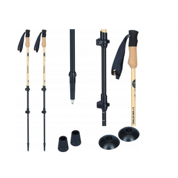 Viking Bamboo Pro Trekking Poles Brown 65-135