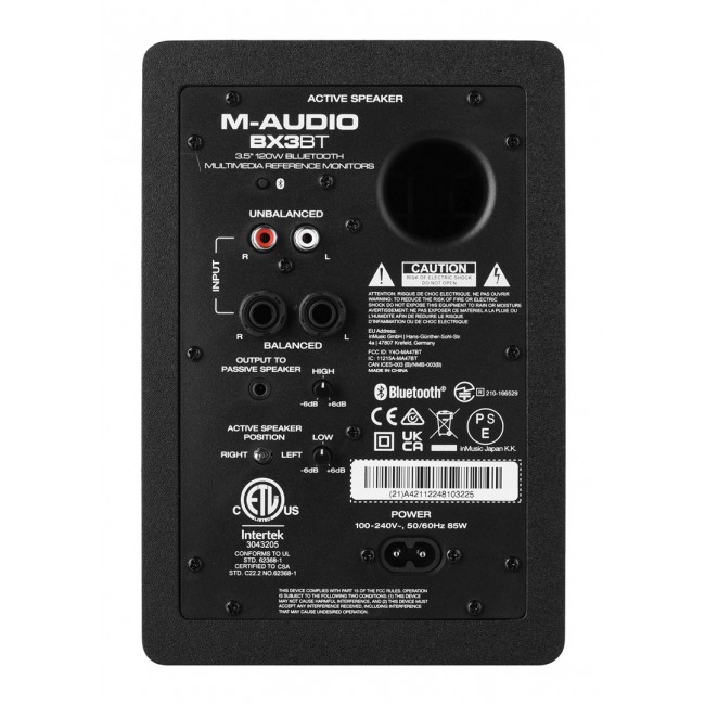 M-AUDIO BX3 BT 2x loudspeaker Black Wired + Bluetooth 50 W M-AUDIO BX3 BT 2x loudspeaker Black Wired + Bluetooth 50 W