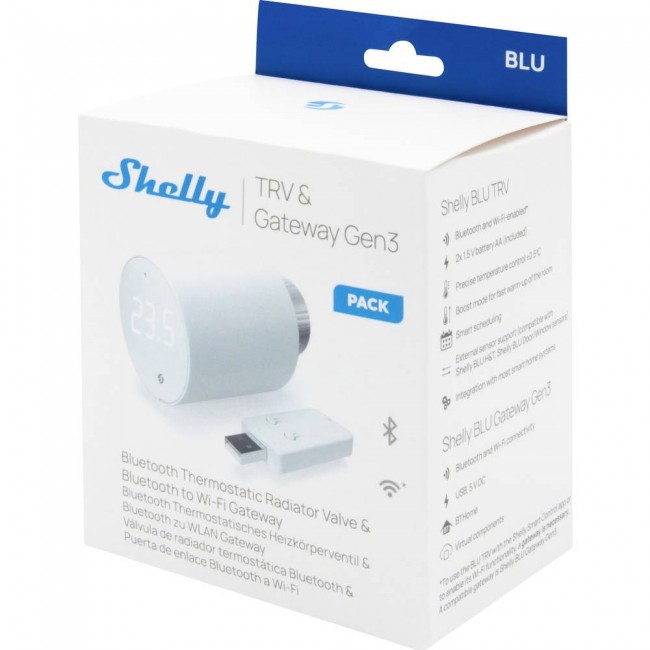 Shelly BLU TRV Thermostatic head white Shelly BLU TRV Thermostatic head white