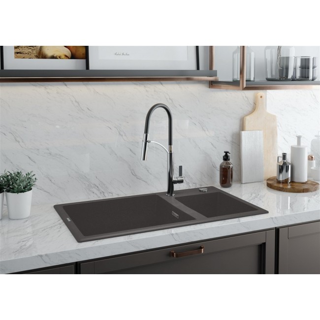 2-bowl granite sink