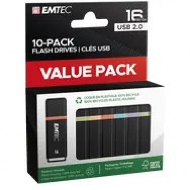 Emtec K100 USB flash drive 16 GB USB Type-A 2.0 Black, Multicolour Emtec K100 USB flash drive 16 GB USB Type-A 2.0 Black, Multicolour