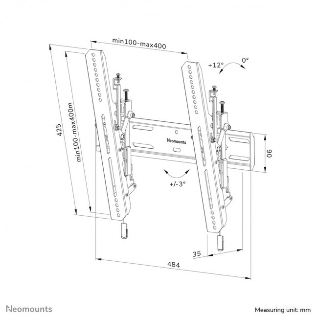 Neomounts WL35S-850BL14 TV mount wall 40-75