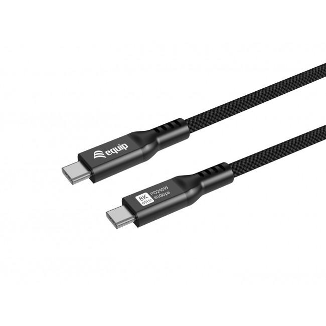 Equip USB 4 C to C Cable, 2m, PD240W, 8K/60Hz, 80Gbps, Black