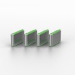 Lindy USB Type C Port Blocker Key - Pack of 4 Blockers, Green Lindy USB Type C Port Blocker Key - Pack of 4 Blockers, Green