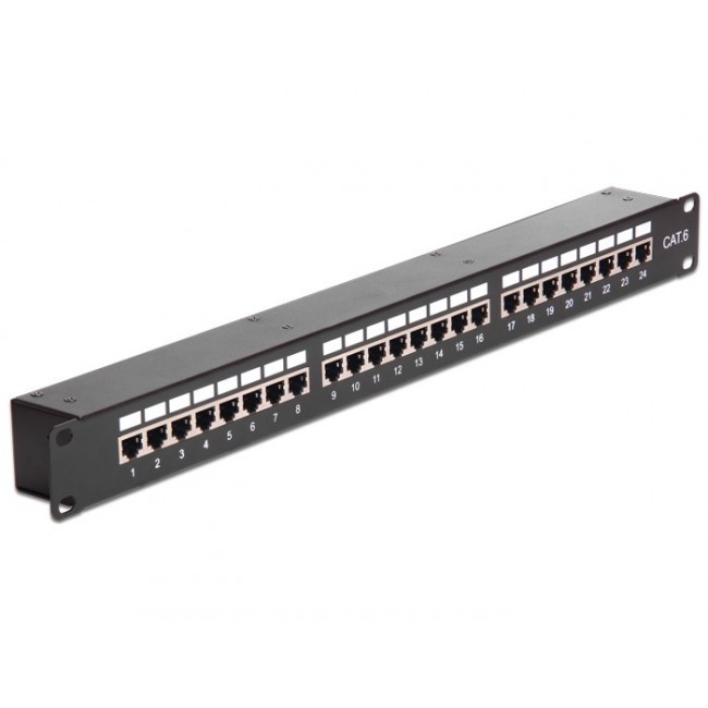 Patch Panel Cat6 Rack Mount 1U 44x44 mm