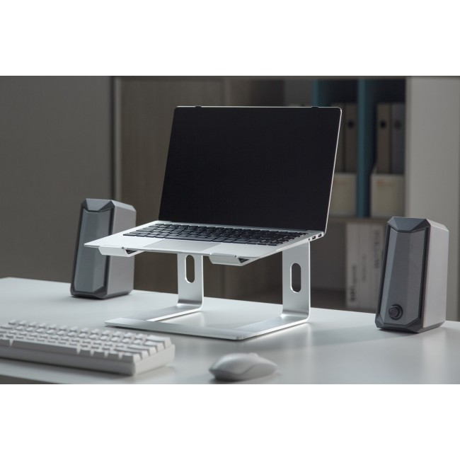 Gembird NBS-D1-01 laptop stand Aluminium, Silver 39.6 cm (15.6