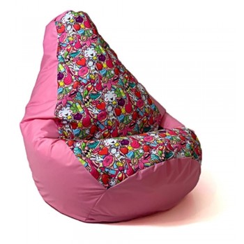 Sako bag pouffe pear print pink fairy XXL 140 x 100 cm