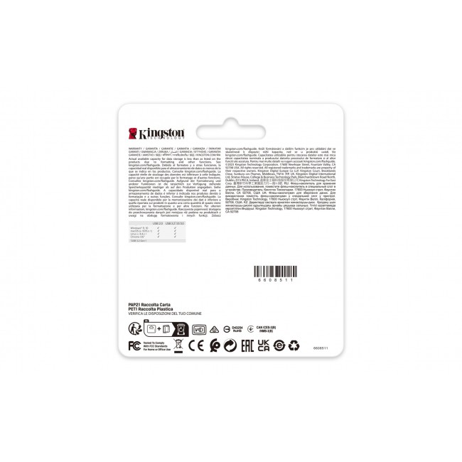 Kingston Technology DataTraveler 512GB 220MB/s Metal USB 3.2 Gen 1 SE9 G3 Kingston Technology DataTraveler 512GB 220MB/s Metal USB 3.2 Gen 1 SE9 G3