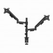 Gembird MA-DA2P-02 Adjustable desk 2-display mounting arm, 17 -32 , black