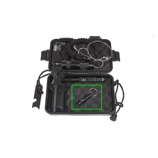 Survival whistle GUARD WHISTLE aluminium Black (YC-010-BL)