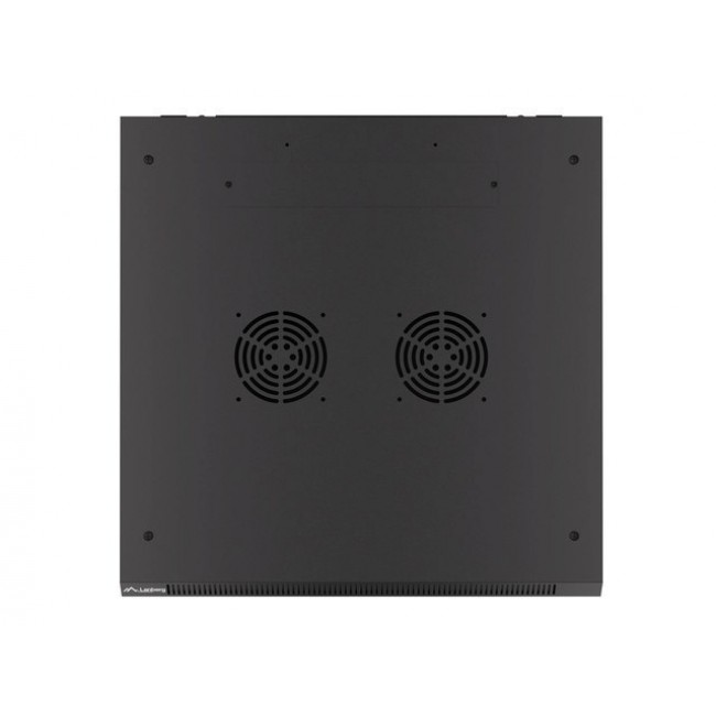 Lanberg wall-mounted installation rack cabinet 19'' 27U 600x600mm black (glass door)