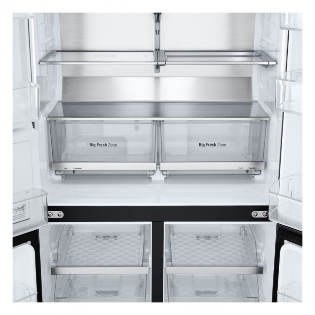 LG InstaView GMG960EVJE side-by-side refrigerator Freestanding 638 L Black