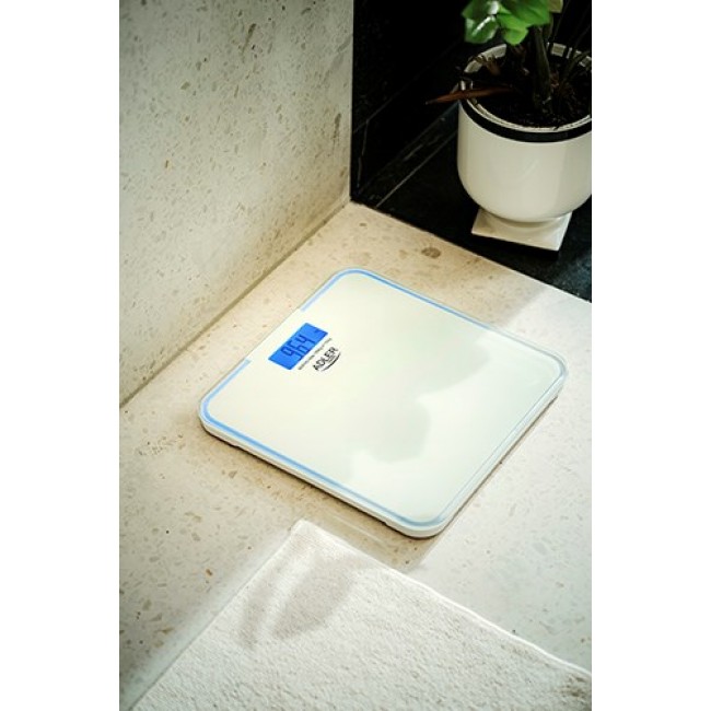 Bathroom scale ADLER AD 8183 with edge lighting White