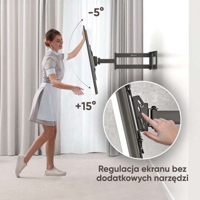 ONKRON Tilting and swiveling TV bracket for 40