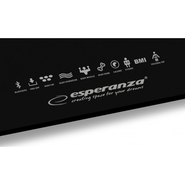 Esperanza EBS016K personal scale Electronic personal scale Square Black Esperanza EBS016K personal scale Electronic personal scale Square Black