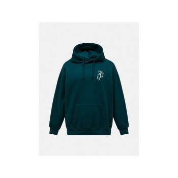 Bluza męska PEAK PERFORMANCE M Terry Graphic Hood kolor zielony - M