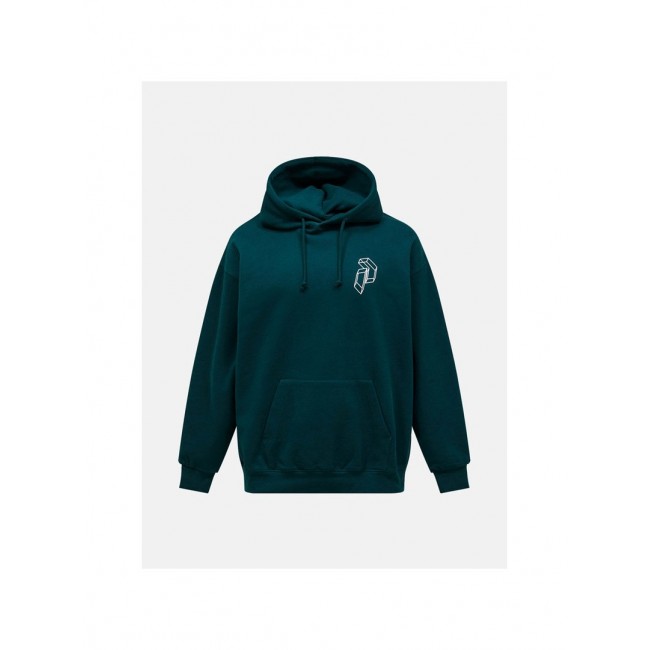 Bluza męska PEAK PERFORMANCE M Terry Graphic Hood kolor zielony - M
