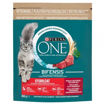 PURINA One Bifensis Sterilcat Beef - dry cat food - 800 g