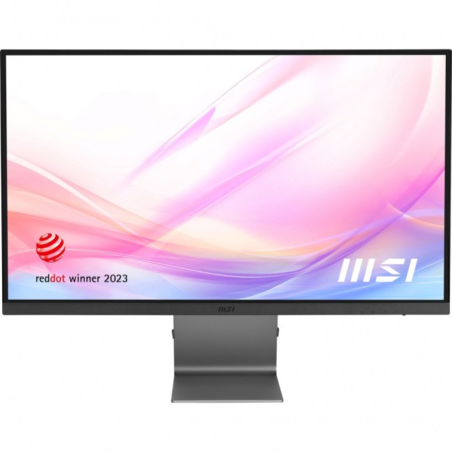 MSI Modern MD271UL 27 Inch Monitor, UHD (3840 x 2160), 60Hz, IPS, 4ms, Adaptive-Sync, 2x HDMI, DisplayPort, USB Type-C, Anti-Glare, Anti-Flicker, Less Blue light, T V Certified, Kensington, Grey