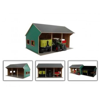 Farm shelter for three vehicles with dimensions 55.5 x 75.5 x 43 cm in scale 1:16