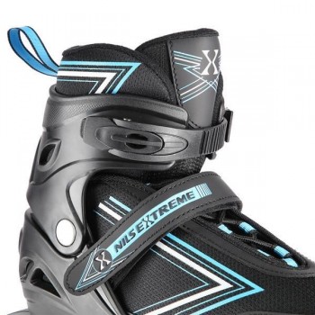 NILS EXTREME NH11912 A 2IN1 SKATES BLACK/BLUE SIZE. M (35-38) WITH INTERCHANGEABLE HOCKEY SKATES