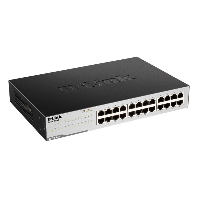 D-Link GO-SW-24G Unmanaged L2 Gigabit Ethernet (10/100/1000) 1U Black D-Link GO-SW-24G Unmanaged L2 Gigabit Ethernet (10/100/1000) 1U Black