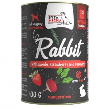 SYTA MICHA Chef Rabbit with turnip, strawberry and rosemary - wet dog food - 400g