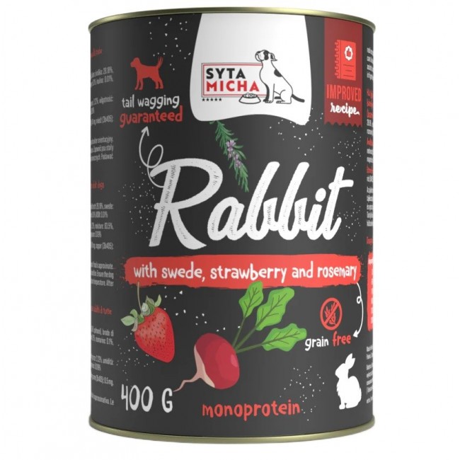 SYTA MICHA Chef Rabbit with turnip, strawberry and rosemary - wet dog food - 400g