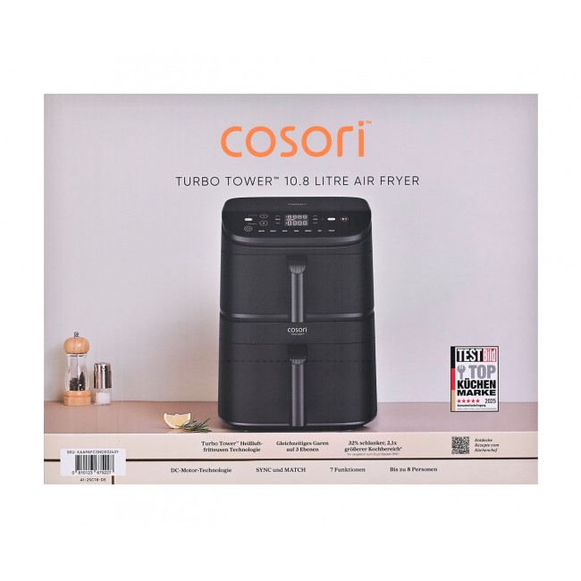 Cosori CAF-DC121 Double 10.8 L Stand-alone Hot air fryer Black