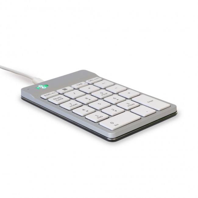 R-Go Tools Numeric keypad R-Go Numpad Break, ergonomic numeric keypad with break software, wired, white