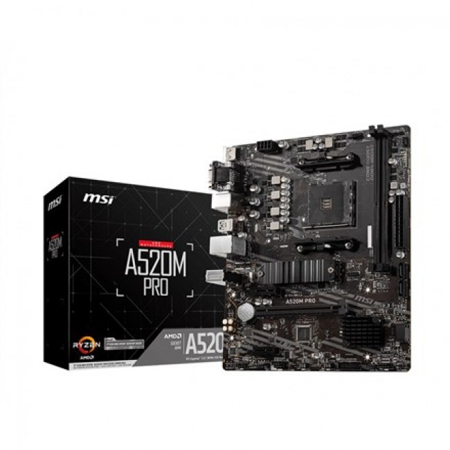 MSI A520M PRO motherboard AMD A520 Socket AM4 micro ATX