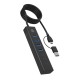 ICY BOX IB-HUB1737-C3 USB 3.2 Gen 1 (3.1 Gen 1) Type-C 5000 Mbit/s Black