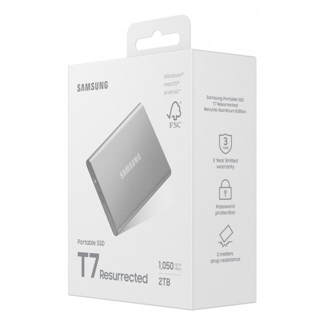 Samsung MU-PD2T0G/WW external solid state drive 2 TB USB Type-C 3.2 Gen 2 (3.1 Gen 2) Silver