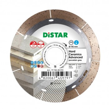 DISTAR HARD CERAMICS ADVANCED DIAMOND BLADE 115 x 1.6 x 10 x 22.23mm