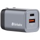 Verbatim GNC-35 GaN Charger 35W with 1 x USB-C PD 35W / 1 x USB-A QC 3.0 (EU/UK/US) Verbatim GNC-35 GaN Charger 35W with 1 x USB-C PD 35W / 1 x USB-A QC 3.0 (EU/UK/US)