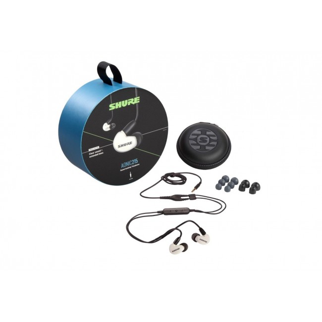 Shure AONIC 215 - in-ear headphones with single transducer and 3.5mm cable (white) Shure AONIC 215 - in-ear headphones with single transducer and 3.5mm cable (white)