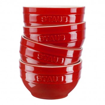Staub Ceramique Bowl set 0.7 L Round Ceramic Red 4 pc(s)