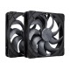Noctua 140mm NF-A14x25 G2 PWM Sx2 PP chromax.black edition - dual fan set