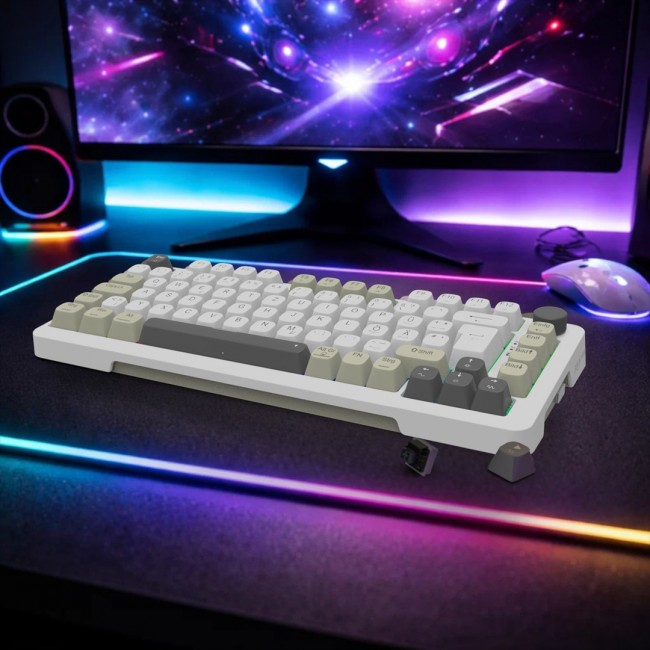 Inca IKG-455 keyboard Gaming USB + RF Wireless + Bluetooth QWERTY German White
