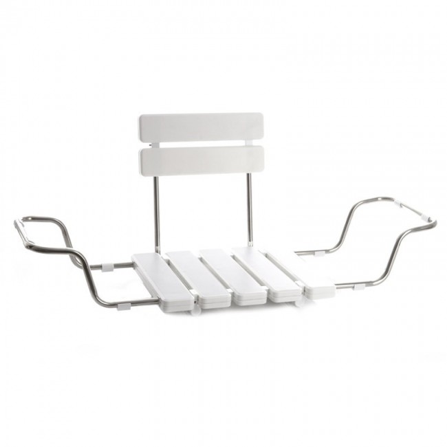 BATHROOM SEAT WITH BACK BS-03 WHITE 73 