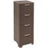 CURVER Rattan 209906 Storage Unit with 4 14 L Drawers, Dark Brown