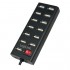 LogiLink UA0126 interface hub USB 2.0 480 Mbit/s Black