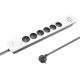 Qoltec 50294 surge protector White-grey 6 AC outlet(s) 230 V 1.8 m Qoltec 50294 surge protector White-grey 6 AC outlet(s) 230 V 1.8 m