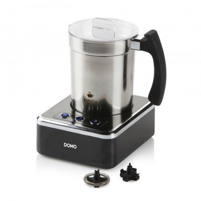 Domo DO717MF milk frother/warmer Automatic Black, Stainless steel