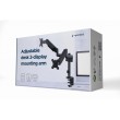 Gembird MA-DA2P-01 Adjustable desk 2-display mounting arm, 17 -32 , up to 9 kg