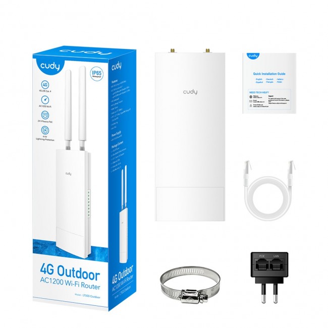 Cudy LT500 wireless router Fast Ethernet Dual-band (2.4 GHz / 5 GHz) 4G White Cudy LT500 wireless router Fast Ethernet Dual-band (2.4 GHz / 5 GHz) 4G White