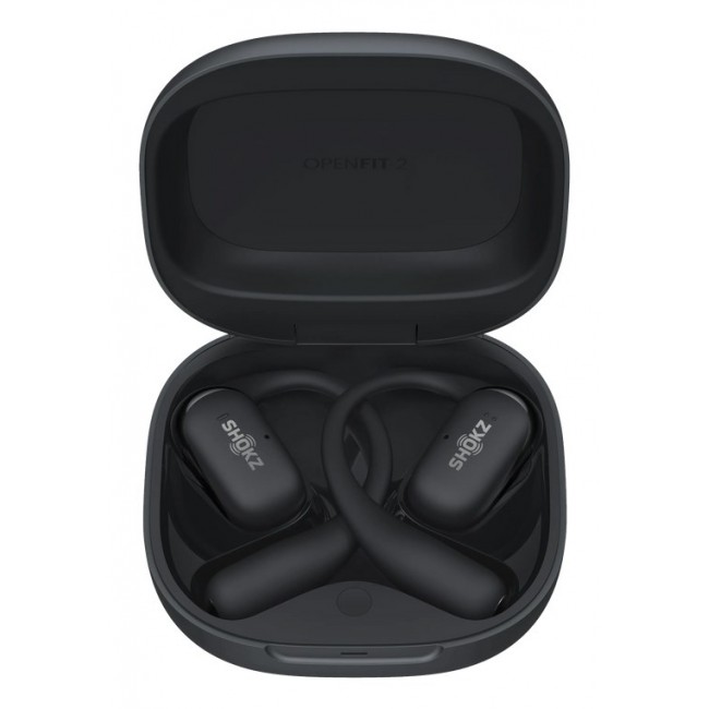 SHOKZ OpenFit 2 Headphones Wireless Ear-hook Calls/Music/Sport/Everyday Black
