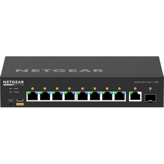NETGEAR 8x1G PoE+ 110W 1x1G and 1xSFP Managed Switch NETGEAR 8x1G PoE+ 110W 1x1G and 1xSFP Managed Switch