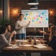 Ergo Office mobile dry erase board, horizontal orientation, white, single sided, with shelf, board dimensions 1190x790mm, ER-306
