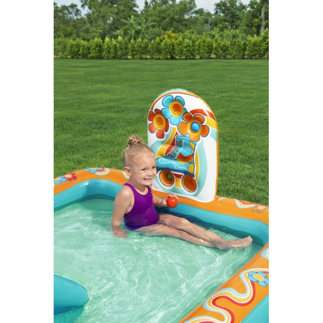Bestway Retro Groove Kids Inflatable Play Center and Pool 1.93 m x 1.52 m x 74 cm